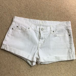 7 for all mankind white Jean shorts